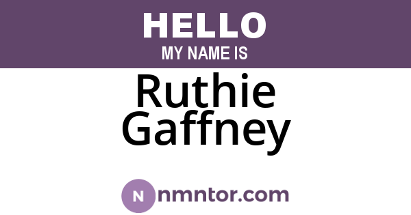 Ruthie Gaffney