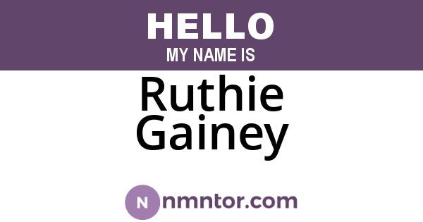 Ruthie Gainey