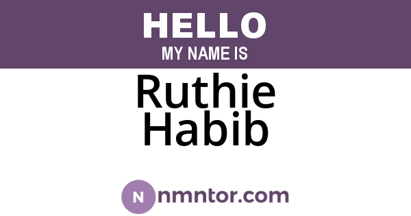 Ruthie Habib