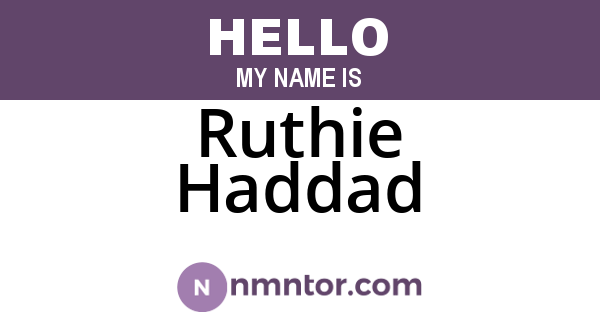Ruthie Haddad
