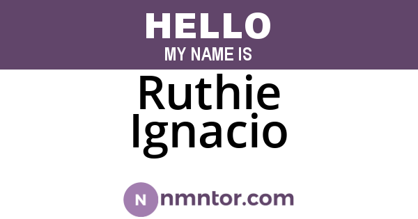 Ruthie Ignacio