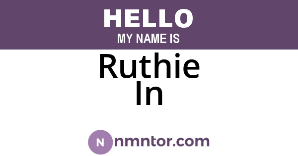Ruthie In