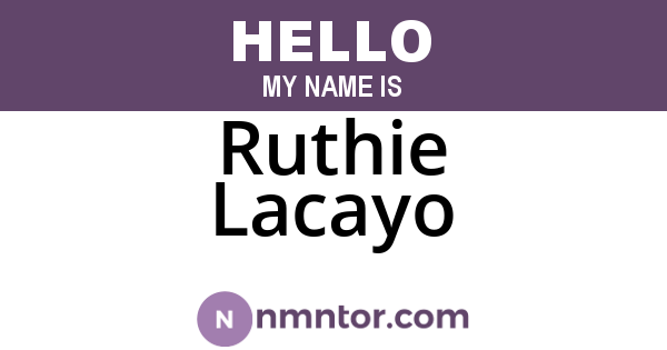 Ruthie Lacayo