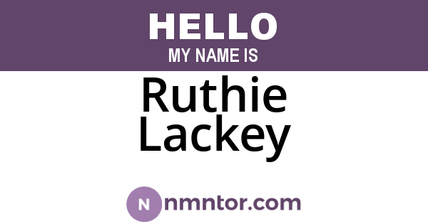Ruthie Lackey