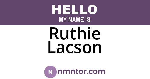 Ruthie Lacson
