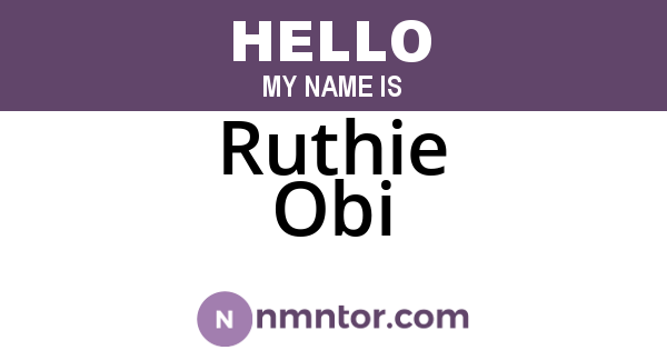 Ruthie Obi