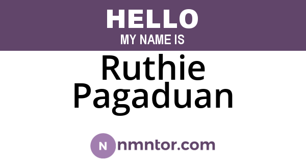 Ruthie Pagaduan