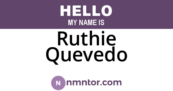 Ruthie Quevedo