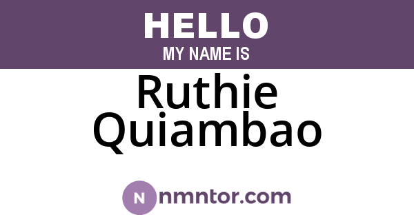 Ruthie Quiambao