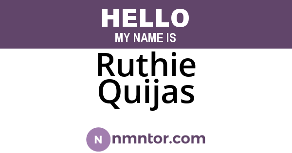 Ruthie Quijas