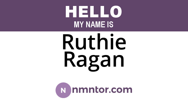 Ruthie Ragan