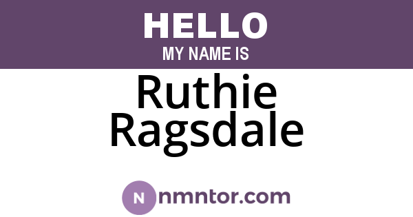 Ruthie Ragsdale