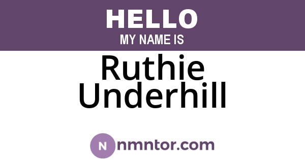 Ruthie Underhill
