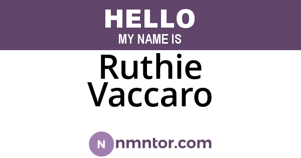 Ruthie Vaccaro