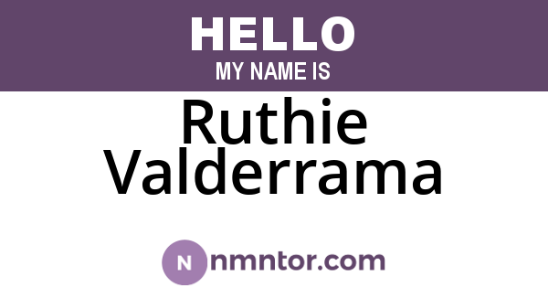 Ruthie Valderrama