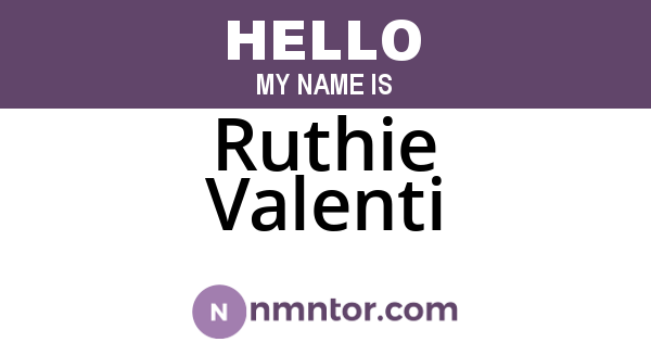 Ruthie Valenti