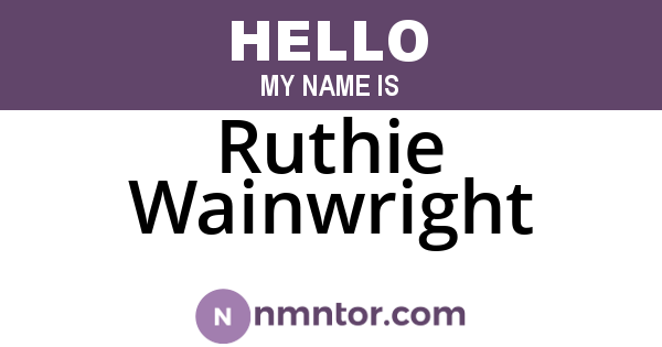 Ruthie Wainwright
