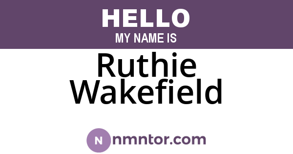 Ruthie Wakefield