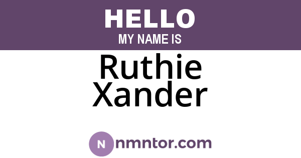 Ruthie Xander