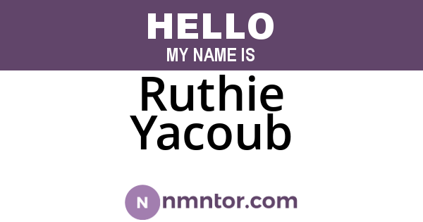 Ruthie Yacoub