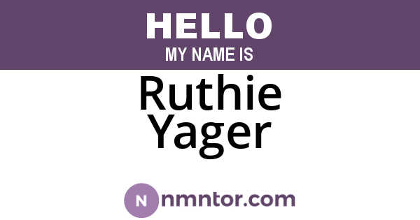 Ruthie Yager