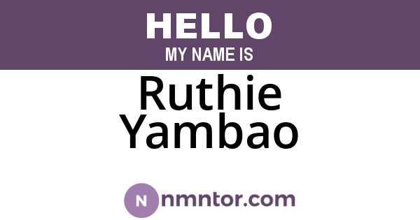 Ruthie Yambao