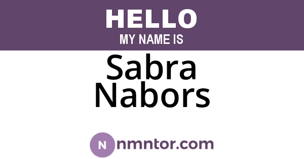 Sabra Nabors