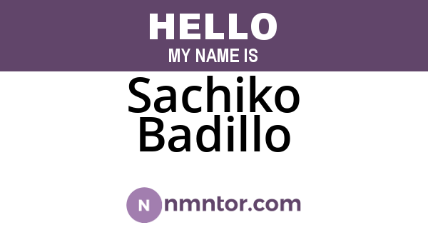 Sachiko Badillo