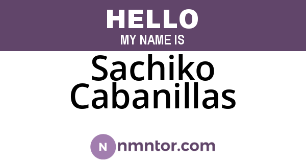 Sachiko Cabanillas