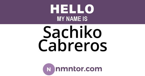 Sachiko Cabreros