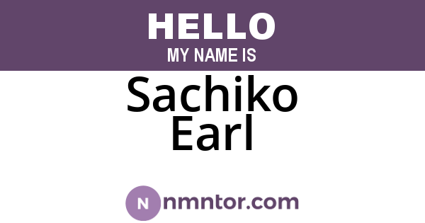 Sachiko Earl