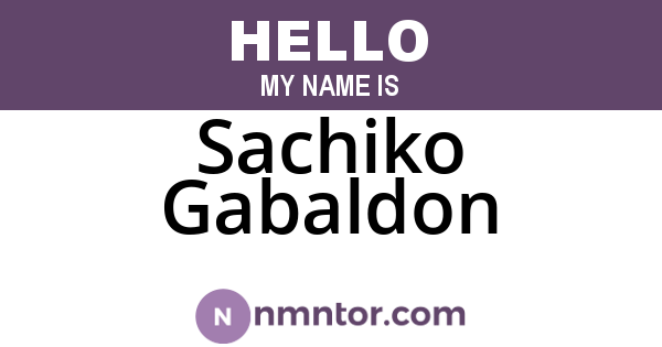 Sachiko Gabaldon