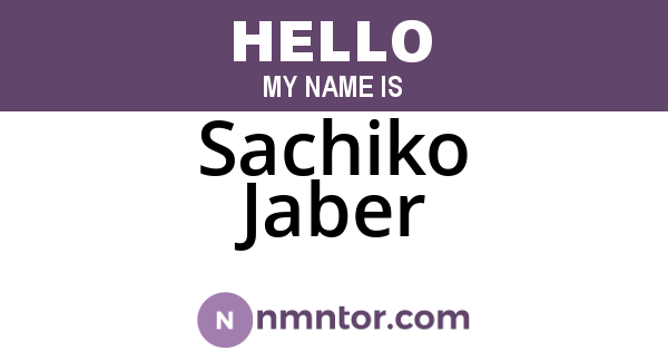 Sachiko Jaber