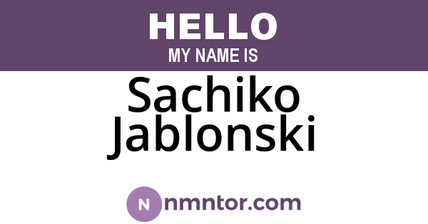 Sachiko Jablonski