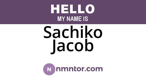 Sachiko Jacob