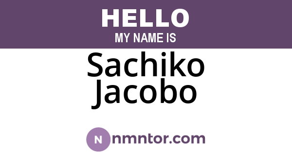 Sachiko Jacobo