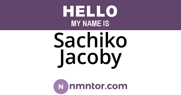 Sachiko Jacoby