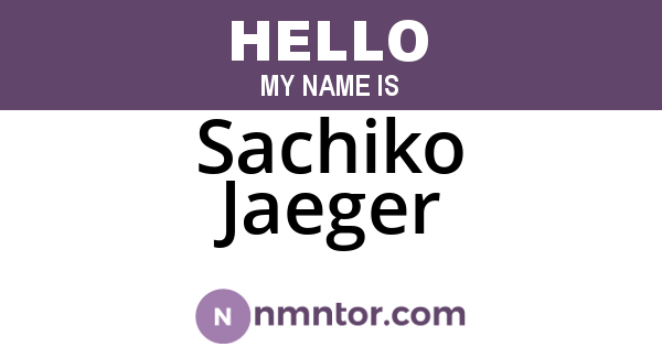 Sachiko Jaeger