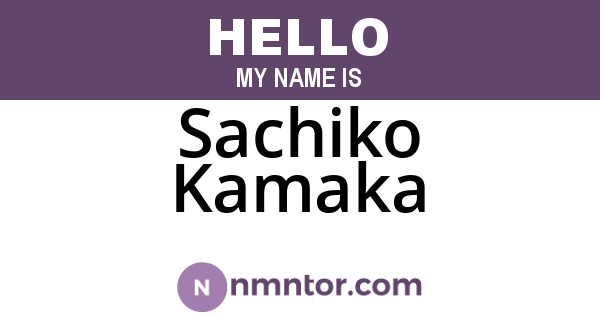 Sachiko Kamaka