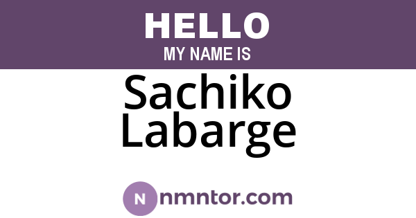Sachiko Labarge