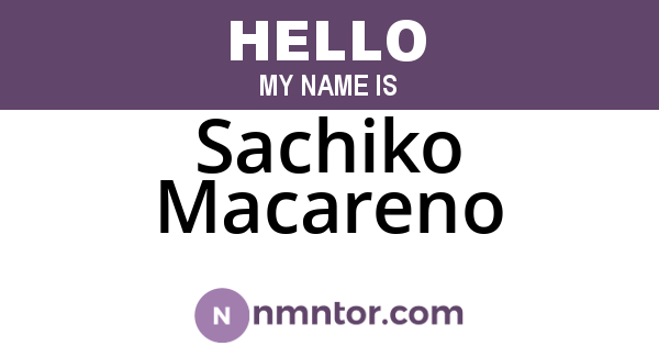 Sachiko Macareno