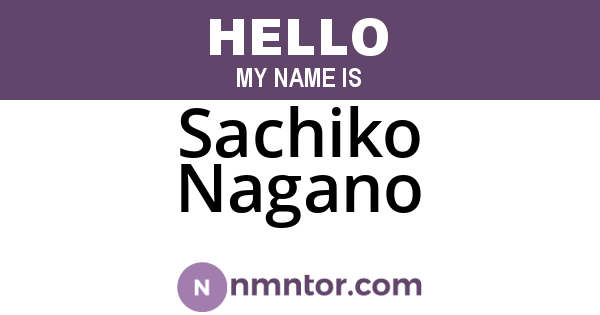 Sachiko Nagano
