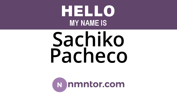 Sachiko Pacheco