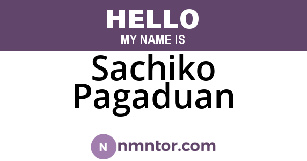 Sachiko Pagaduan