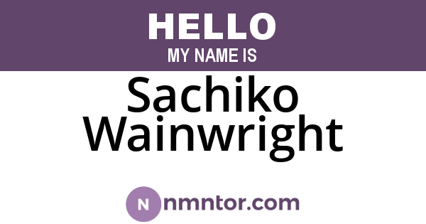 Sachiko Wainwright