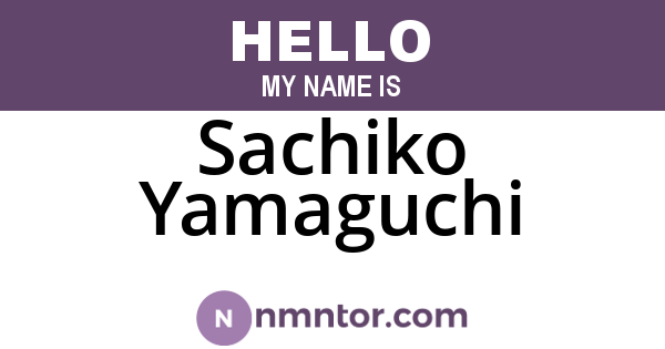 Sachiko Yamaguchi