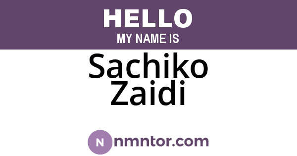 Sachiko Zaidi
