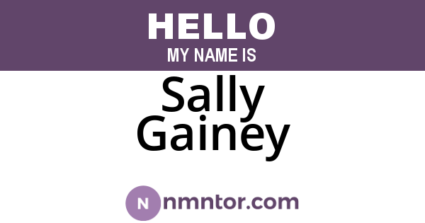 Sally Gainey