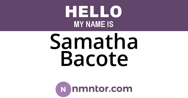 Samatha Bacote