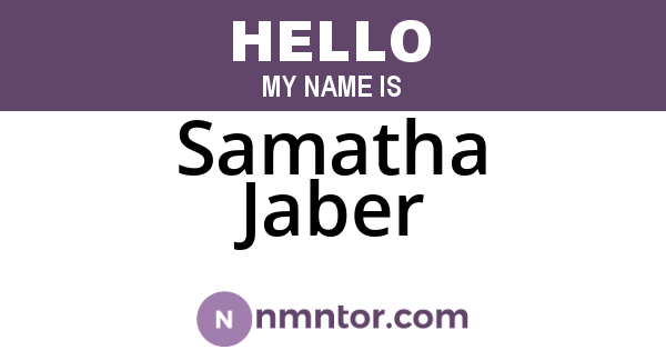Samatha Jaber